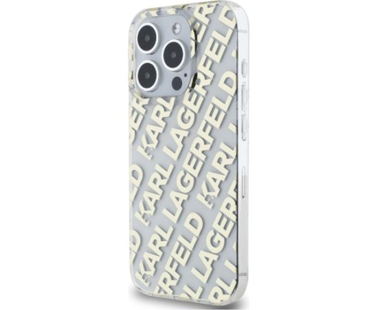 Karl Lagerfeld KLHCP15XHKFOEMD Hardcase IML Fullover Logo Aizsargapvalks priekš iPhone 15 Pro Max 6.7" / zelta Neoriģinālie Maciņi