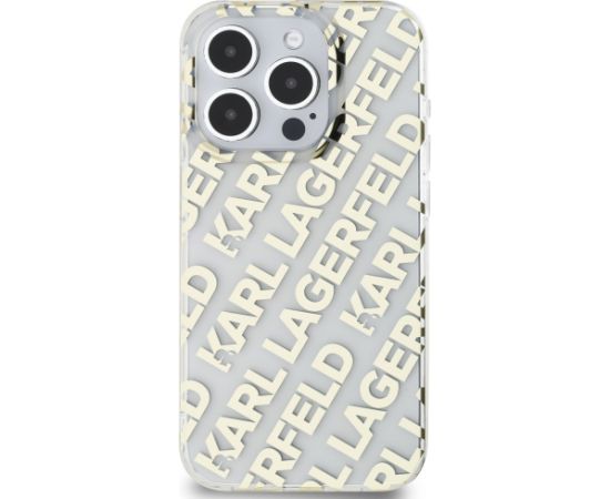 Karl Lagerfeld KLHCP15XHKFOEMD Hardcase IML Fullover Logo Aizsargapvalks priekš iPhone 15 Pro Max 6.7" / zelta Neoriģinālie Maciņi
