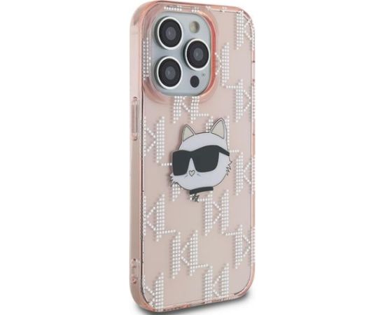 Karl Lagerfeld KLHCP14XHKLPCHP Aizsargapvalks priekš iPhone 14 Pro Max 6.7" Hardcase IML Choupette Head & Monog / rozā Neoriģinālie Maciņi