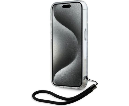 Karl Lagerfeld KLHCP15XHZBPKCCU Aizsargapvalks priekš iPhone 15 Pro Max 6.7" / purple Zebra With Cord Neoriģinālie Maciņi