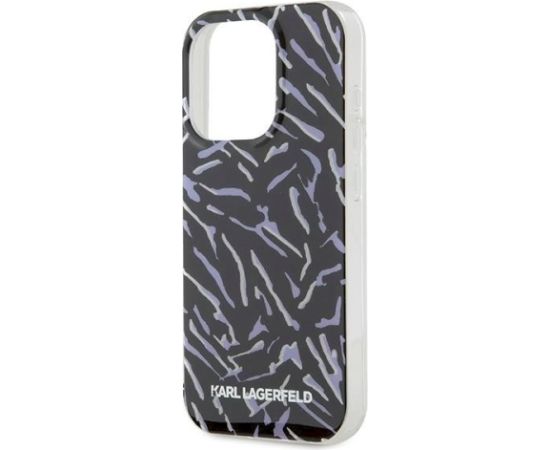 Karl Lagerfeld KLHCP15XHZBPKCCU Aizsargapvalks priekš iPhone 15 Pro Max 6.7" / purple Zebra With Cord Neoriģinālie Maciņi