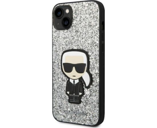 Karl Lagerfeld KLHCP14MGFKPG Aizsargapvalks priekš iPhone 14 Plus / 15 Plus 6,7" / sudraba Neoriģinālie Maciņi