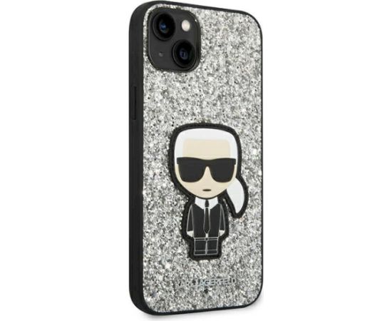 Karl Lagerfeld KLHCP14MGFKPG Aizsargapvalks priekš iPhone 14 Plus / 15 Plus 6,7" / sudraba Neoriģinālie Maciņi