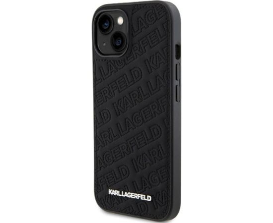 Karl Lagerfeld KLHCP15MPQKPMK Quilted K Pattern Aizsargapvalks priekš iPhone 15 Plus / 14 Plus 6.7" / melns Neoriģinālie Maciņi