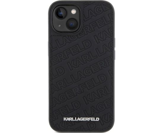 Karl Lagerfeld KLHCP15MPQKPMK Quilted K Pattern Aizsargapvalks priekš iPhone 15 Plus / 14 Plus 6.7" / melns Neoriģinālie Maciņi