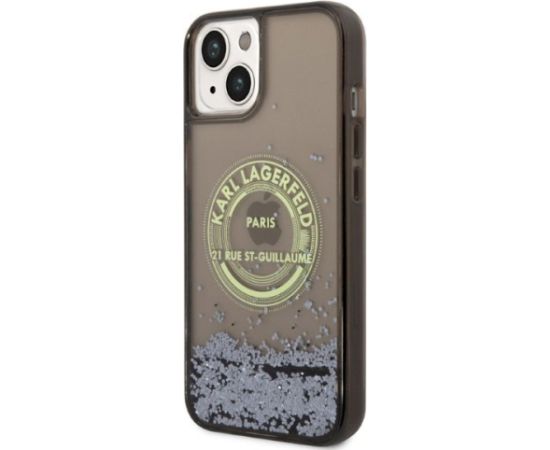 Karl Lagerfeld KLHCP14SLCRSGRK hardcase Liquid Glitter RSG Aizsargapvalks priekš iPhone 14/15/13 6,1" / melns Neoriģinālie Maciņi