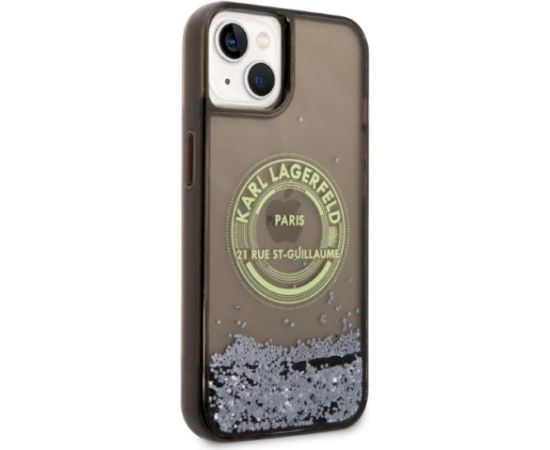 Karl Lagerfeld KLHCP14SLCRSGRK hardcase Liquid Glitter RSG Aizsargapvalks priekš iPhone 14/15/13 6,1" / melns Neoriģinālie Maciņi