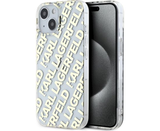 Karl Lagerfeld KLHCP15SHKFOEMD Hardcase IML Fullover Logo Aizsargapvalks priekš iPhone 15 / 14 / 13 6.1" / zelta Neoriģinālie Maciņi