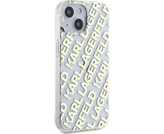 Karl Lagerfeld KLHCP15SHKFOEMD Hardcase IML Fullover Logo Aizsargapvalks priekš iPhone 15 / 14 / 13 6.1" / zelta Neoriģinālie Maciņi