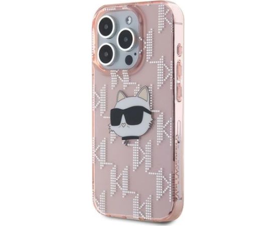 Karl Lagerfeld KLHCP15XHKLPCHP Aizsargapvalks priekš iPhone 15 Pro Max 6.7" / rozā Neoriģinālie Maciņi