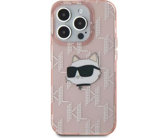 Karl Lagerfeld KLHCP15XHKLPCHP Aizsargapvalks priekš iPhone 15 Pro Max 6.7" / rozā Neoriģinālie Maciņi