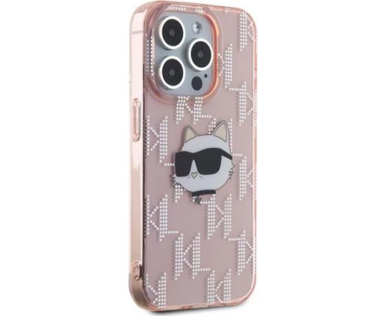 Karl Lagerfeld KLHCP15XHKLPCHP Aizsargapvalks priekš iPhone 15 Pro Max 6.7" / rozā Neoriģinālie Maciņi