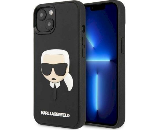 Karl Lagerfeld KLHCP14MKH3DBK Hardcase 3D Rubber Karl`s Head Aizsargapvalks priekš iPhone 14 Plus/15 Plus 6.7" / melns Neoriģinālie Maciņi
