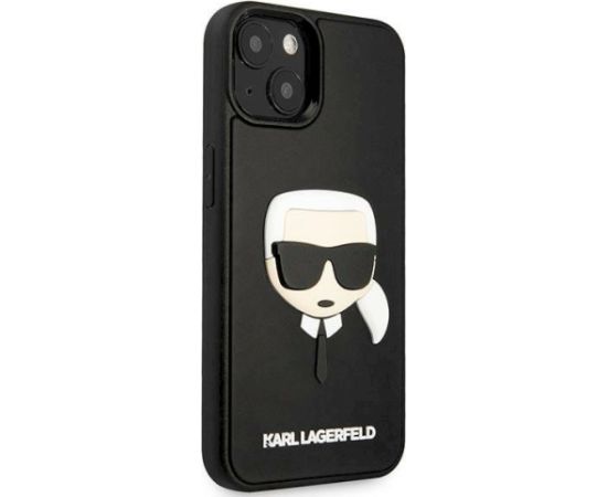 Karl Lagerfeld KLHCP14MKH3DBK Hardcase 3D Rubber Karl`s Head Aizsargapvalks priekš iPhone 14 Plus/15 Plus 6.7" / melns Neoriģinālie Maciņi