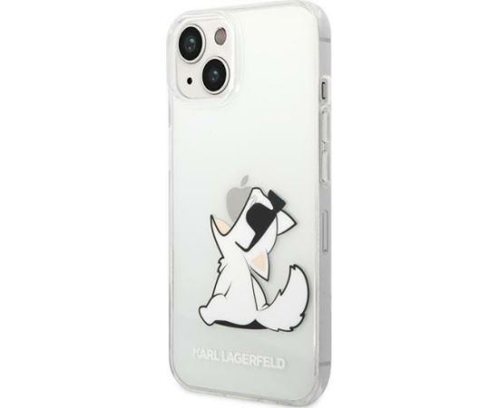 Karl Lagerfeld KLHCP14MCFNRC Choupette Fun Aizsargapvalks priekš iPhone 14 Plus / 15 Plus 6,7" / caurspīdīgs Neoriģinālie Maciņi