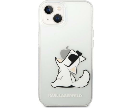Karl Lagerfeld KLHCP14MCFNRC Choupette Fun Aizsargapvalks priekš iPhone 14 Plus / 15 Plus 6,7" / caurspīdīgs Neoriģinālie Maciņi