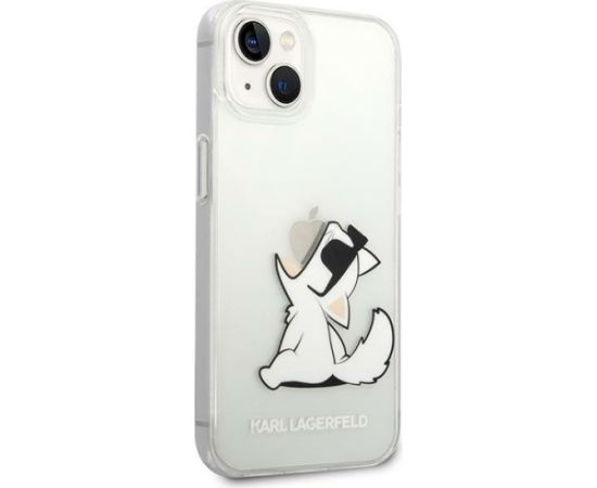 Karl Lagerfeld KLHCP14MCFNRC Choupette Fun Aizsargapvalks priekš iPhone 14 Plus / 15 Plus 6,7" / caurspīdīgs Neoriģinālie Maciņi