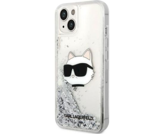 Karl Lagerfeld KLHCP14MLNCHCS Hardcase Glitter Choupette Aizsargapvalks priekš iPhone 14 Plus/15 Plus 6.7" / sudraba Neoriģinālie Maciņi
