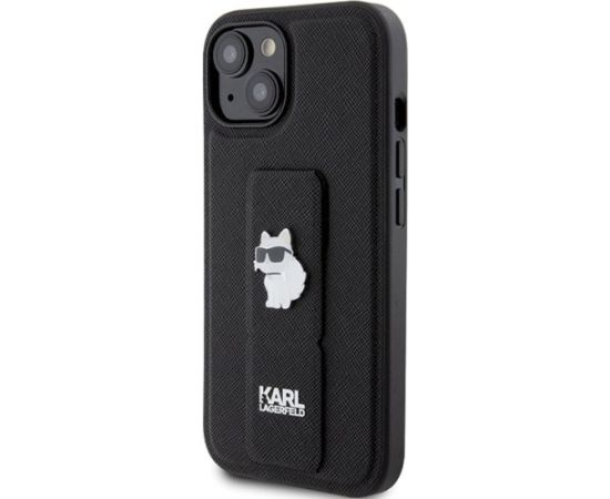 Karl Lagerfeld KLHCP15SGSACHPK Gripstand Saffiano Chou Aizsargapvalks priekš iPhone 15/14/13 6.1" / melns Neoriģinālie Maciņi