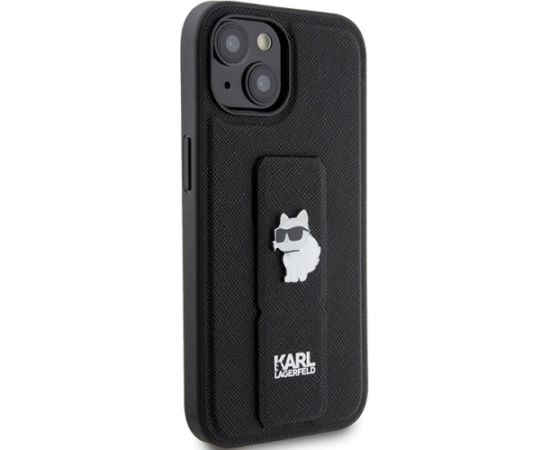 Karl Lagerfeld KLHCP15SGSACHPK Gripstand Saffiano Chou Aizsargapvalks priekš iPhone 15/14/13 6.1" / melns Neoriģinālie Maciņi