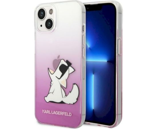 Karl Lagerfeld KLHCP14MCFNRCPI Aizsargapvalks priekš iPhone 14 Plus / 15 Plus 6,7" / rozā Neoriģinālie Maciņi