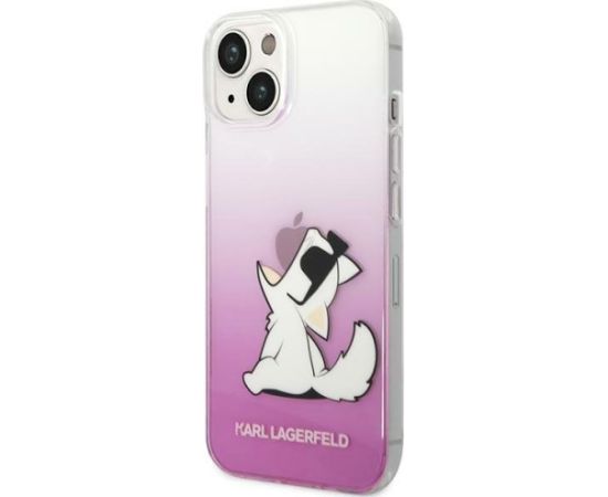 Karl Lagerfeld KLHCP14MCFNRCPI Aizsargapvalks priekš iPhone 14 Plus / 15 Plus 6,7" / rozā Neoriģinālie Maciņi