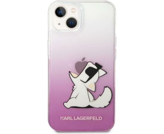 Karl Lagerfeld KLHCP14MCFNRCPI Aizsargapvalks priekš iPhone 14 Plus / 15 Plus 6,7" / rozā Neoriģinālie Maciņi