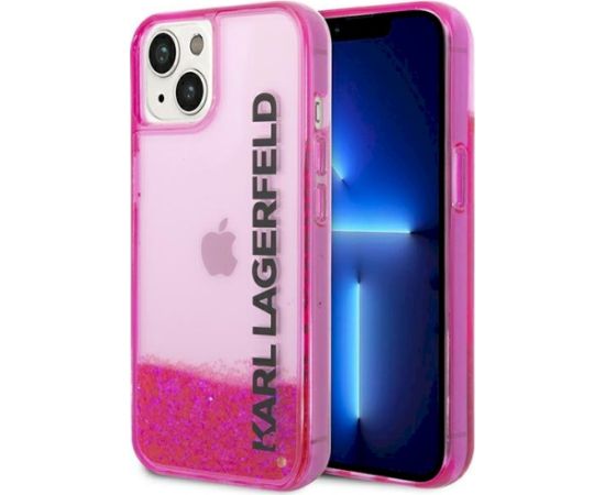 Karl Lagerfeld KLHCP14MLCKVF Hardcase Liquid Glitter Elong Aizsargapvalks priekš iPhone 14 Plus / 15 Plus 6.7" / rozā Neoriģinālie Maciņi