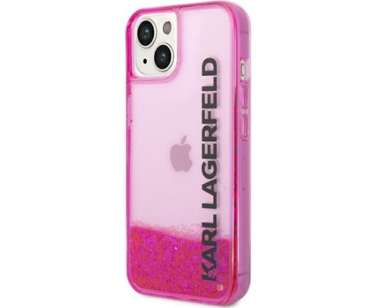 Karl Lagerfeld KLHCP14MLCKVF Hardcase Liquid Glitter Elong Aizsargapvalks priekš iPhone 14 Plus / 15 Plus 6.7" / rozā Neoriģinālie Maciņi