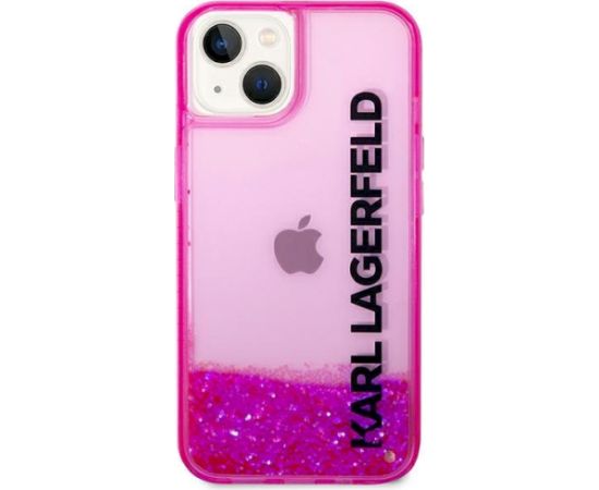 Karl Lagerfeld KLHCP14MLCKVF Hardcase Liquid Glitter Elong Aizsargapvalks priekš iPhone 14 Plus / 15 Plus 6.7" / rozā Neoriģinālie Maciņi