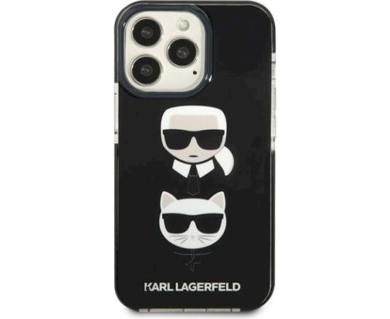 Karl Lagerfeld KLHCP13XTPE2TK Karl&Choupette Head Aizsargapvalks priekš iPhone 13 Pro Max 6,7" / melns Neoriģinālie Maciņi