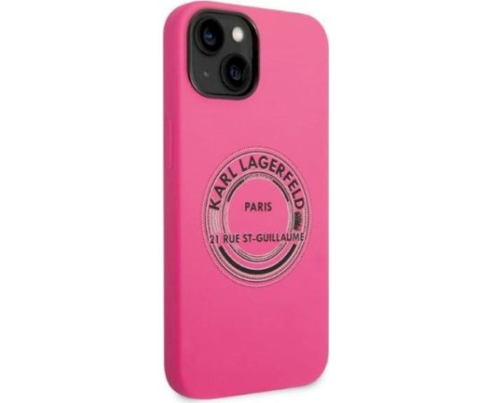 Karl Lagerfeld KLHCP14SSRSGRCF Aizsargapvalks priekš iPhone 14/15/13 6,1" / rozā Neoriģinālie Maciņi