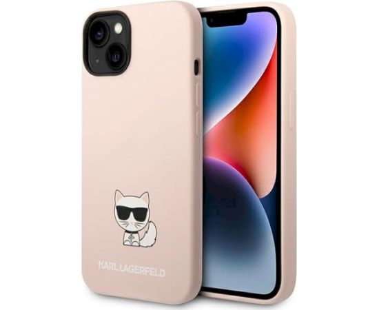 Karl Lagerfeld KLHCP14MSLCTPI Aizsargapvalks priekš iPhone 14 Plus / 15 Plus 6,7" / gaiši rozā Neoriģinālie Maciņi