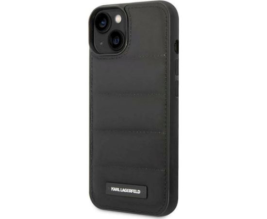 Karl Lagerfeld KLHCP14MPSQAK Puffy Elongated Logo Hardcase Aizsargapvalks priekš iPhone 14 Plus / 15 Plus 6,7" / melns Neoriģinālie Maciņi