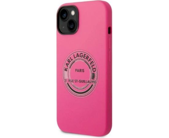 Karl Lagerfeld KLHCP14MSRSGRCF Aizsargapvalks priekš iPhone 14 Plus / 15 Plus 6,7" / rozā Neoriģinālie Maciņi
