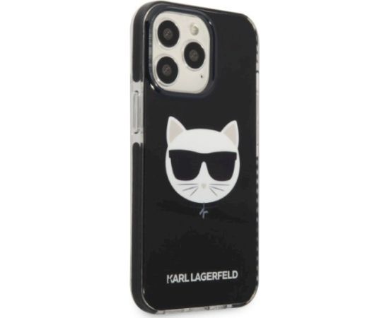Karl Lagerfeld KLHCP13XTPECK Choupette Head Aizsargapvalks priekš iPhone 13 Pro Max 6,7" / melns Neoriģinālie Maciņi