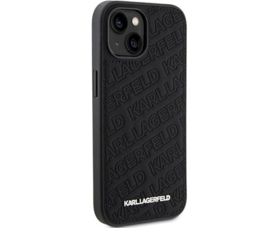 Karl Lagerfeld KLHCP15SPQKPMK Quilted K Pattern Aizsargapvalks priekš iPhone 15/14/13 6.1" / melns Neoriģinālie Maciņi