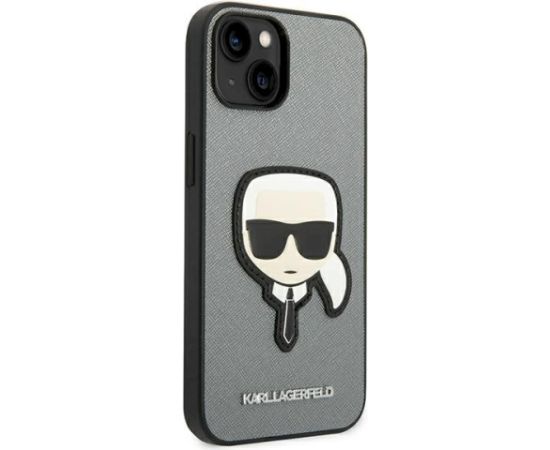Karl Lagerfeld KLHCP14MSAPKHG Aizsargapvalks priekš iPhone 14 Plus / 15 Plus 6,7" / sudrabains Neoriģinālie Maciņi