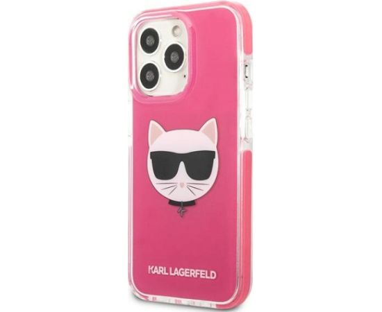 Karl Lagerfeld KLHCP13XTPECPI Aizsargapvalks priekš iPhone 13 Pro Max 6,7" / fuksīna Neoriģinālie Maciņi