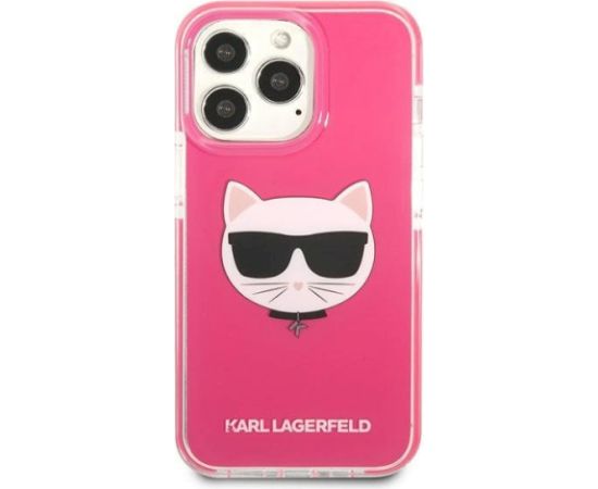 Karl Lagerfeld KLHCP13XTPECPI Aizsargapvalks priekš iPhone 13 Pro Max 6,7" / fuksīna Neoriģinālie Maciņi