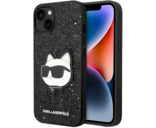 Karl Lagerfeld KLHCP14MG2CPK Hardcase Glitter Choupette Pa Aizsargapvalks priekš iPhone 14 Plus / 15 Plus 6,7" / melns Neoriģinālie Maciņi