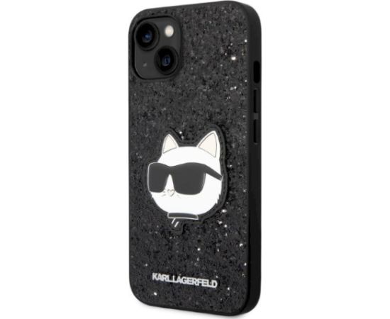 Karl Lagerfeld KLHCP14MG2CPK Hardcase Glitter Choupette Pa Aizsargapvalks priekš iPhone 14 Plus / 15 Plus 6,7" / melns Neoriģinālie Maciņi