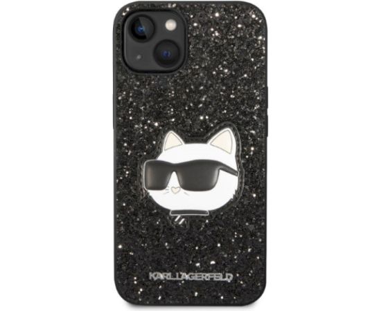 Karl Lagerfeld KLHCP14MG2CPK Hardcase Glitter Choupette Pa Aizsargapvalks priekš iPhone 14 Plus / 15 Plus 6,7" / melns Neoriģinālie Maciņi