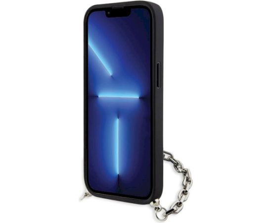 Karl Lagerfeld KLHCP14SSACKLHPG Saffiano Monogram Ch Aizsargapvalks priekš iPhone 14 / 15 / 13 6.1" / sudraba Neoriģinālie Maciņi