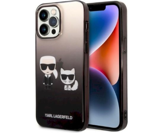 Karl Lagerfeld KLHCP14LTGKCK Aizsargapvalks priekš iPhone 14 Pro 6,1" / melns Neoriģinālie Maciņi