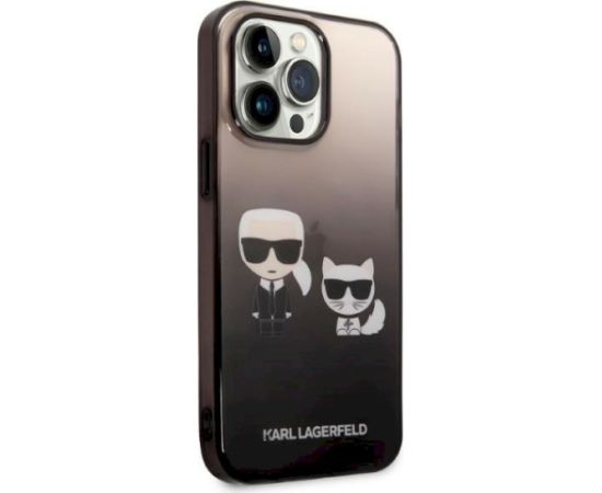 Karl Lagerfeld KLHCP14LTGKCK Aizsargapvalks priekš iPhone 14 Pro 6,1" / melns Neoriģinālie Maciņi