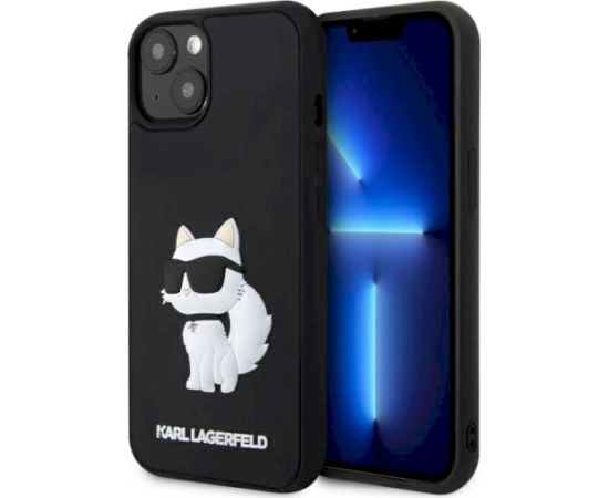 Karl Lagerfeld KLHCP14M3DRKHNK Rubber Choupette 3 Aizsargapvalks priekš iPhone 14 Plus / 15 Plus 6.7" / melns Neoriģinālie Maciņi