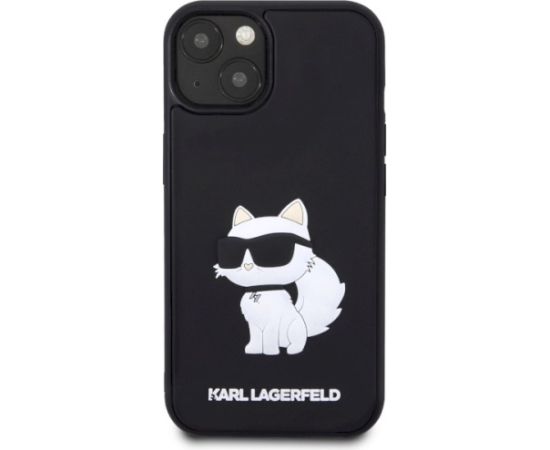 Karl Lagerfeld KLHCP14M3DRKHNK Rubber Choupette 3 Aizsargapvalks priekš iPhone 14 Plus / 15 Plus 6.7" / melns Neoriģinālie Maciņi