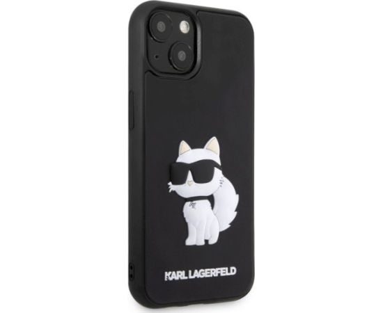 Karl Lagerfeld KLHCP14M3DRKHNK Rubber Choupette 3 Aizsargapvalks priekš iPhone 14 Plus / 15 Plus 6.7" / melns Neoriģinālie Maciņi