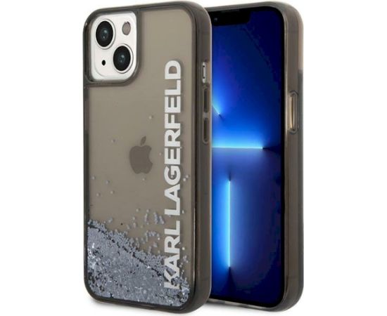 Karl Lagerfeld KLHCP14MLCKVK hardcase Liquid Glitter Elong Aizsargapvalks priekš iPhone 14 Plus / 15 Plus 6.7" / melns Neoriģinālie Maciņi